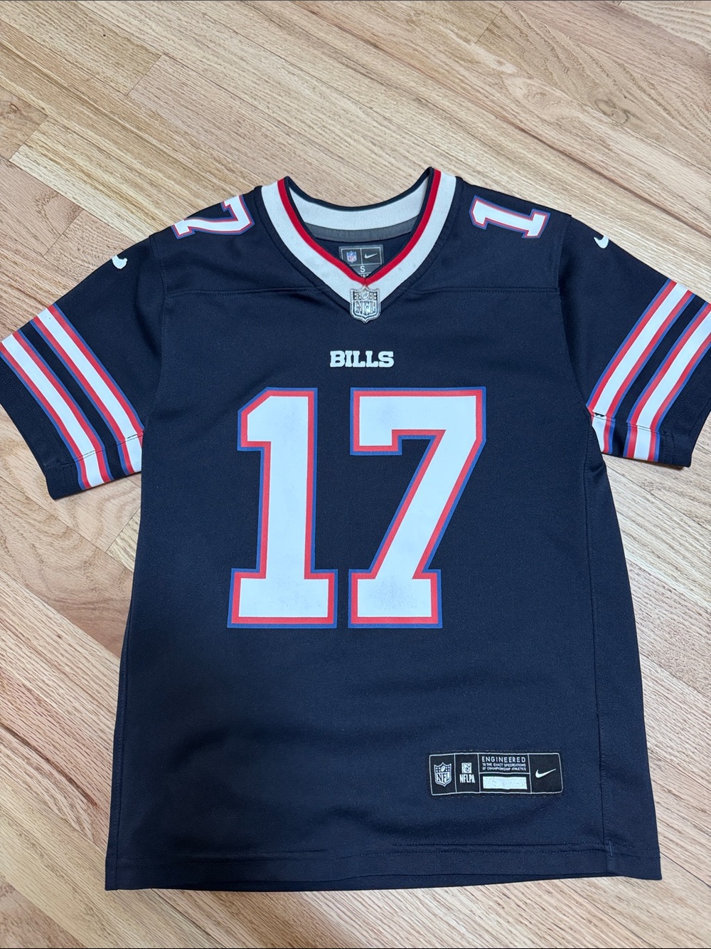 Nike Kids Buffalo Bills #17 Josh Allen Navy Football Jersey